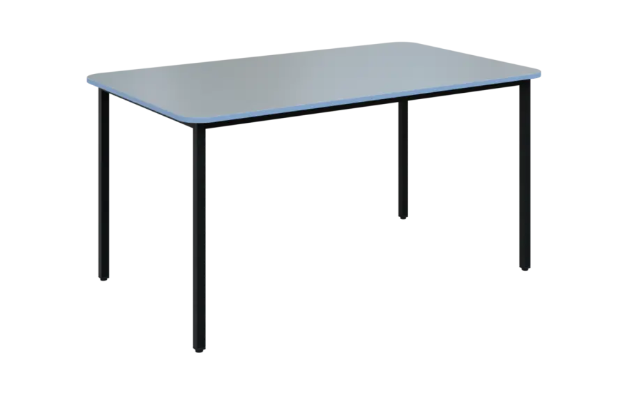 JSBR 150N Jídelní stůl 1500 x 900 mm, deska šedá s hranou blankyt / podnož černá
